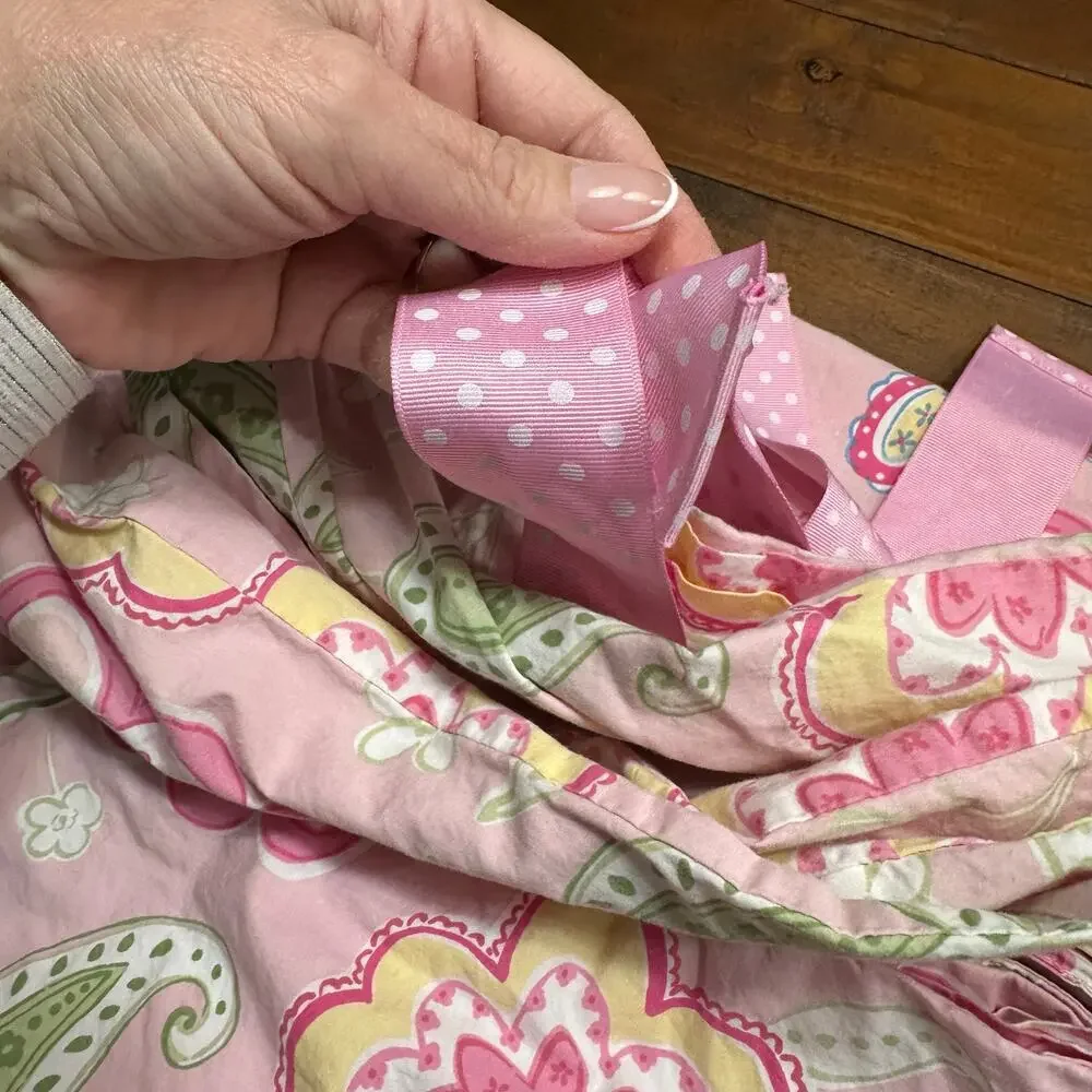 POTTERY BARN Kids Samantha DUVET Cover Pink Butterfly Paisley TWIN